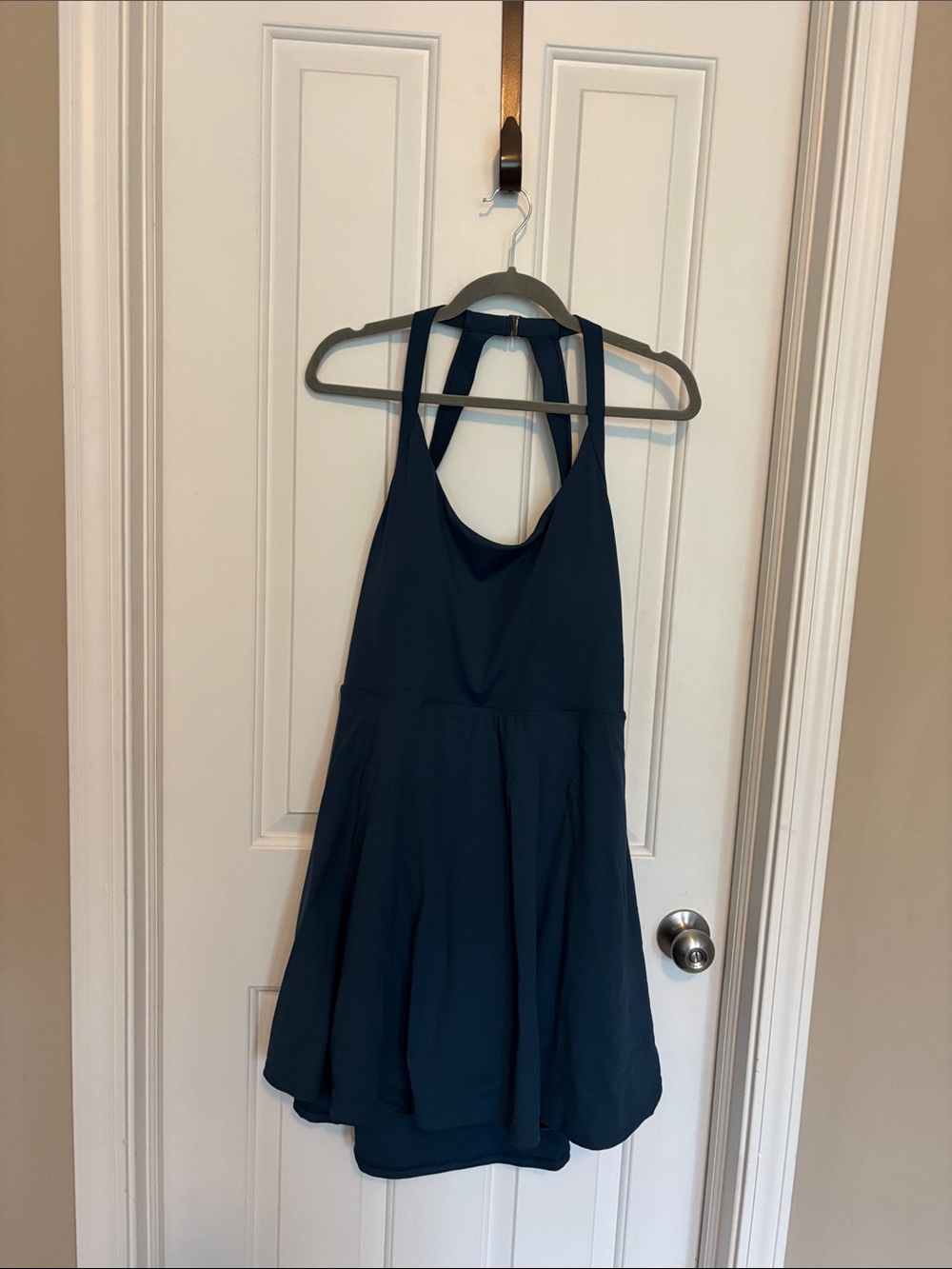 HALARA Dark Navy Racerback A-Line Mini Dress